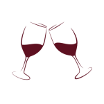 Digital Illustration: 2 Wine Glasses Clinking Digital Illustration: 2 Wine Glasses Clinking